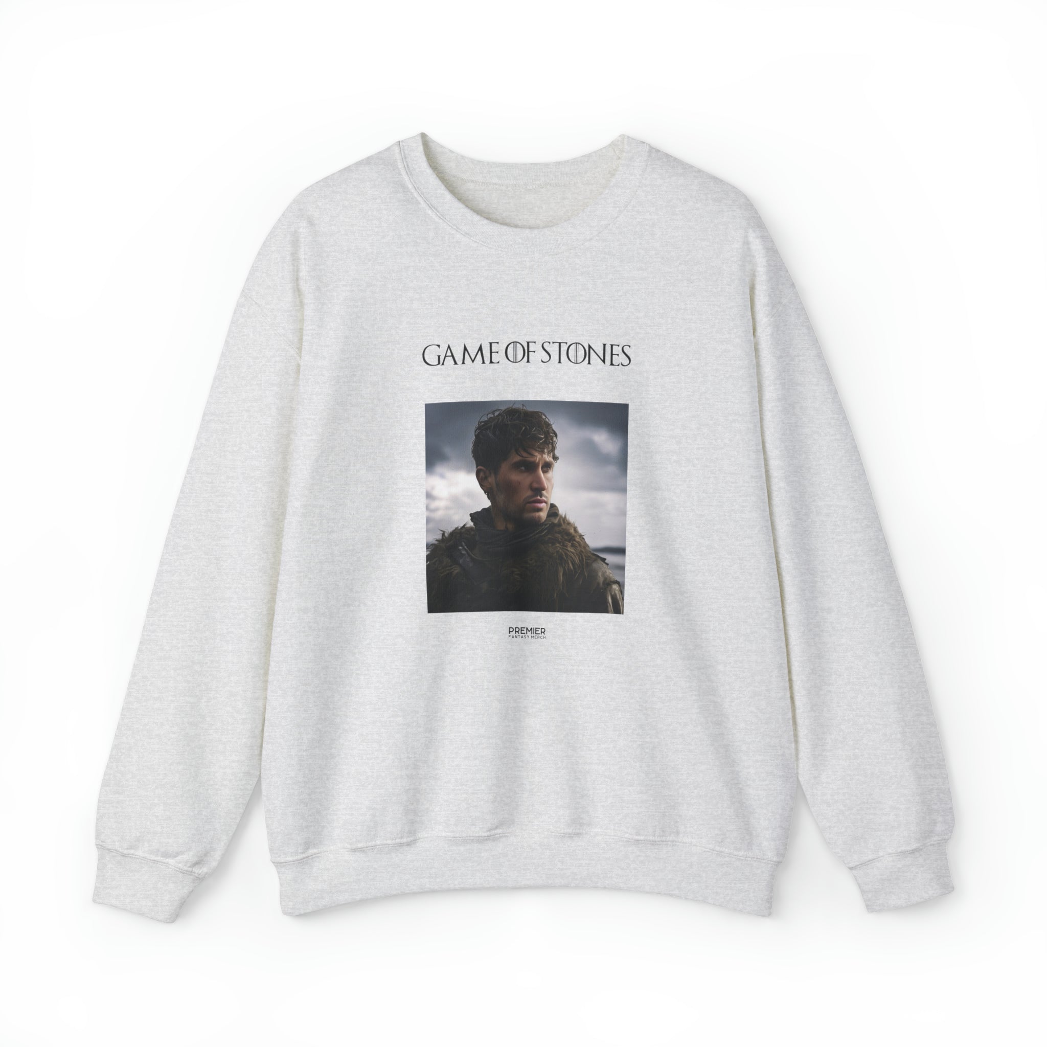 Game of Stones Sweatshirt (Headshot - Bespoke Font)