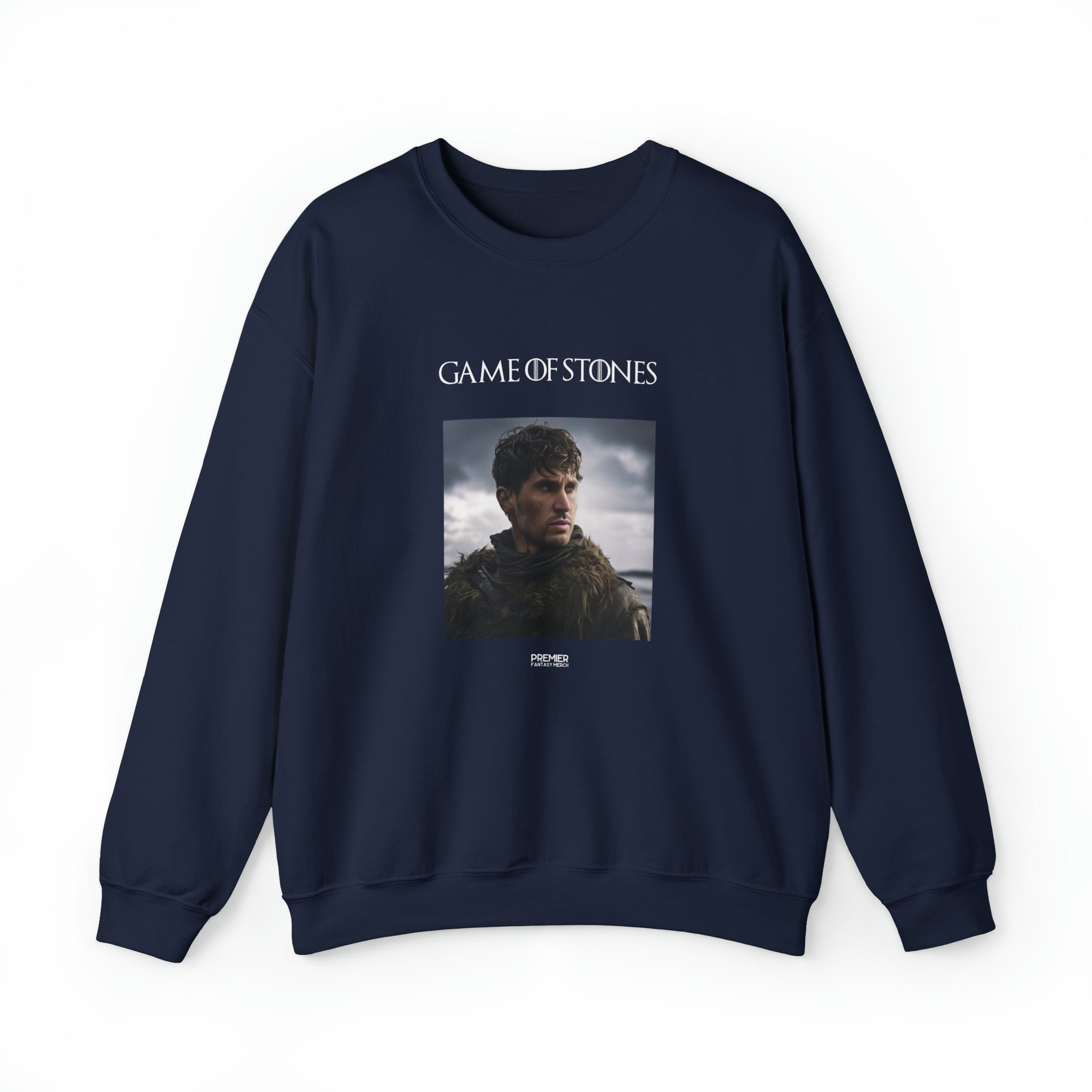 Game of Stones Sweatshirt (Headshot - Bespoke Font)